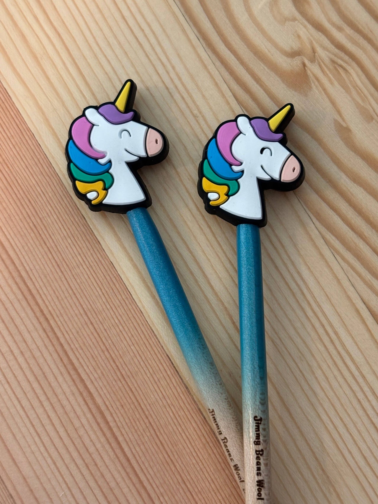 Knitting Needle Point Protectors - Rainbow Mane Unicorn