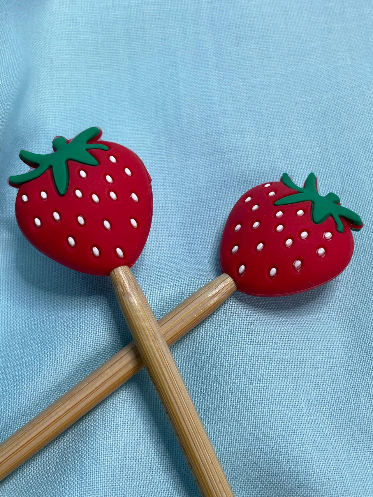 Strawberry Knitting Needle Point Protectors