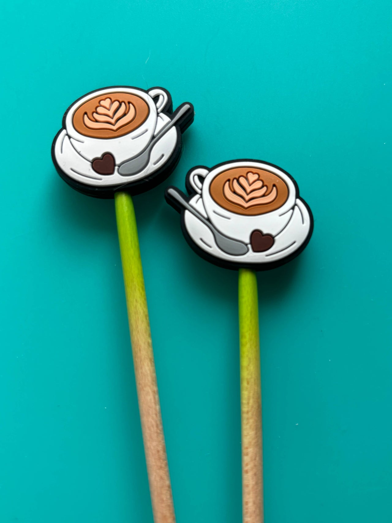 Knitting Needle Point Protectors Latte Art Coffee