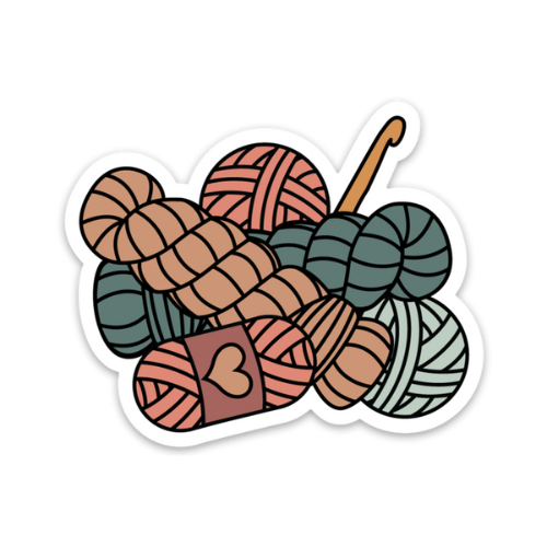 Crochet Love Crocheting Sticker