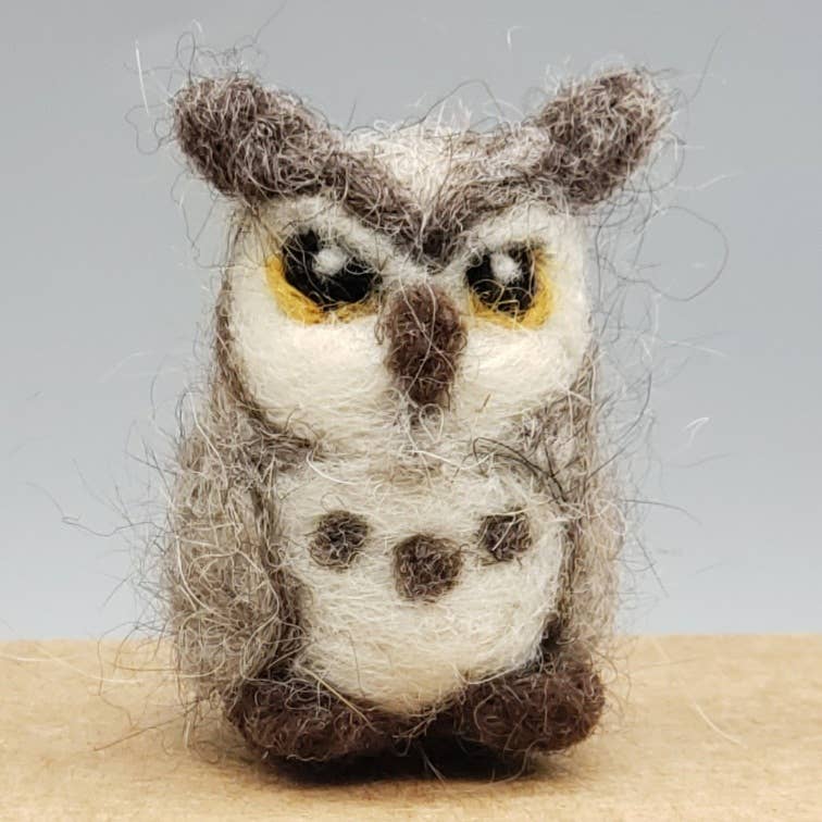 Little Felted Owls - Beginner Needle Felting Kit