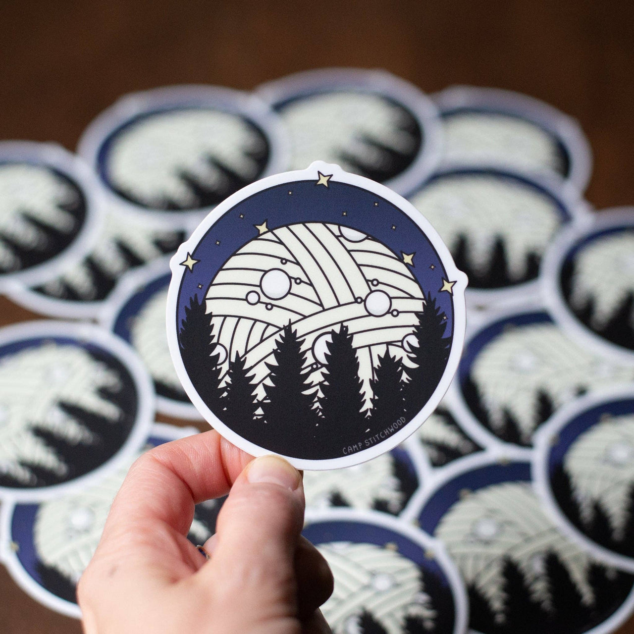 Moon & Pines Sticker