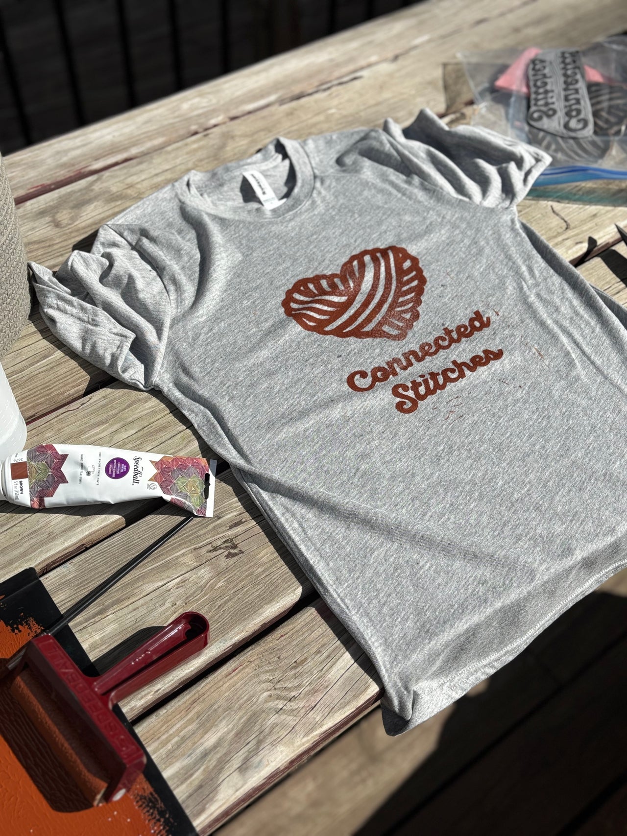 Block Printed Logo Tee