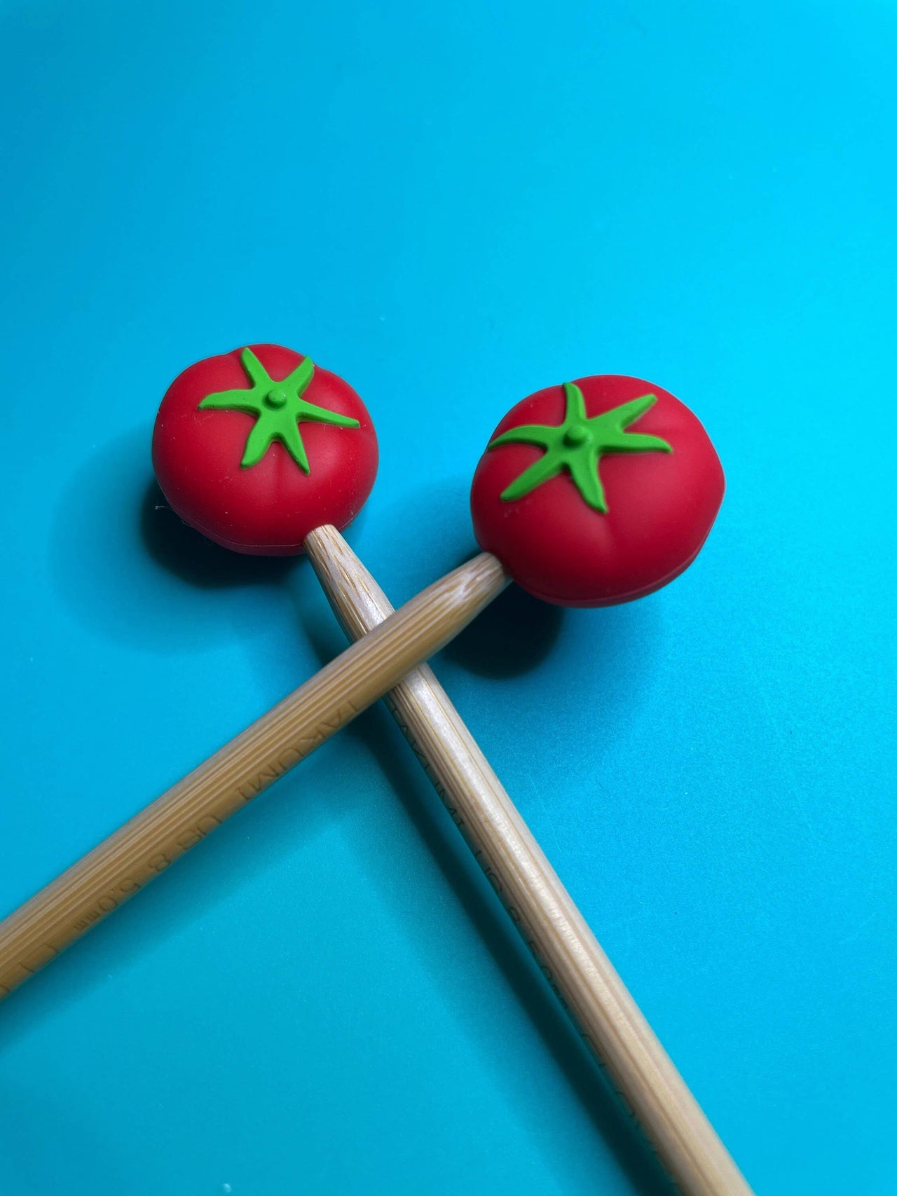 Tomato Knitting Needle Point Protectors