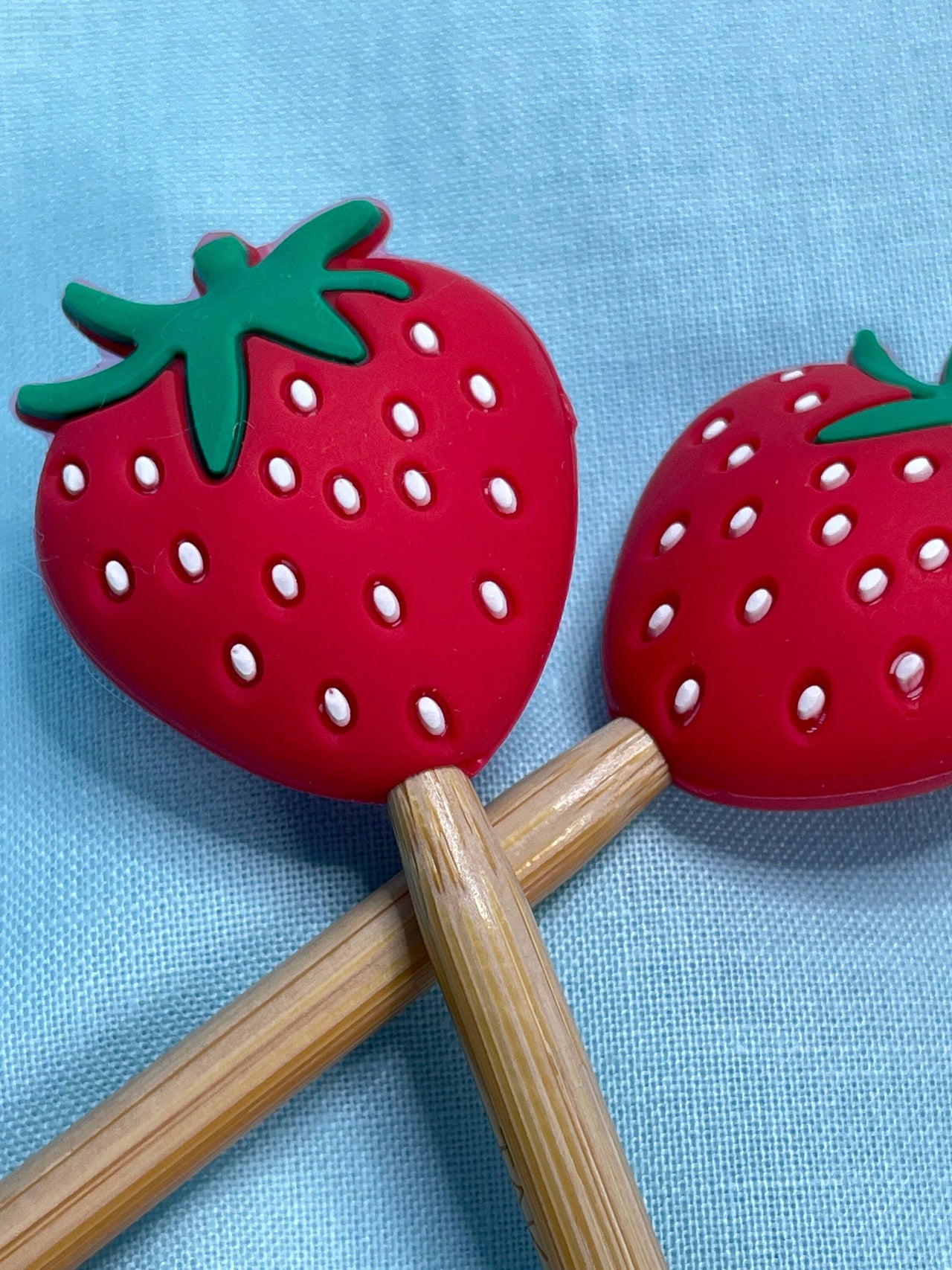 Strawberry Knitting Needle Point Protectors
