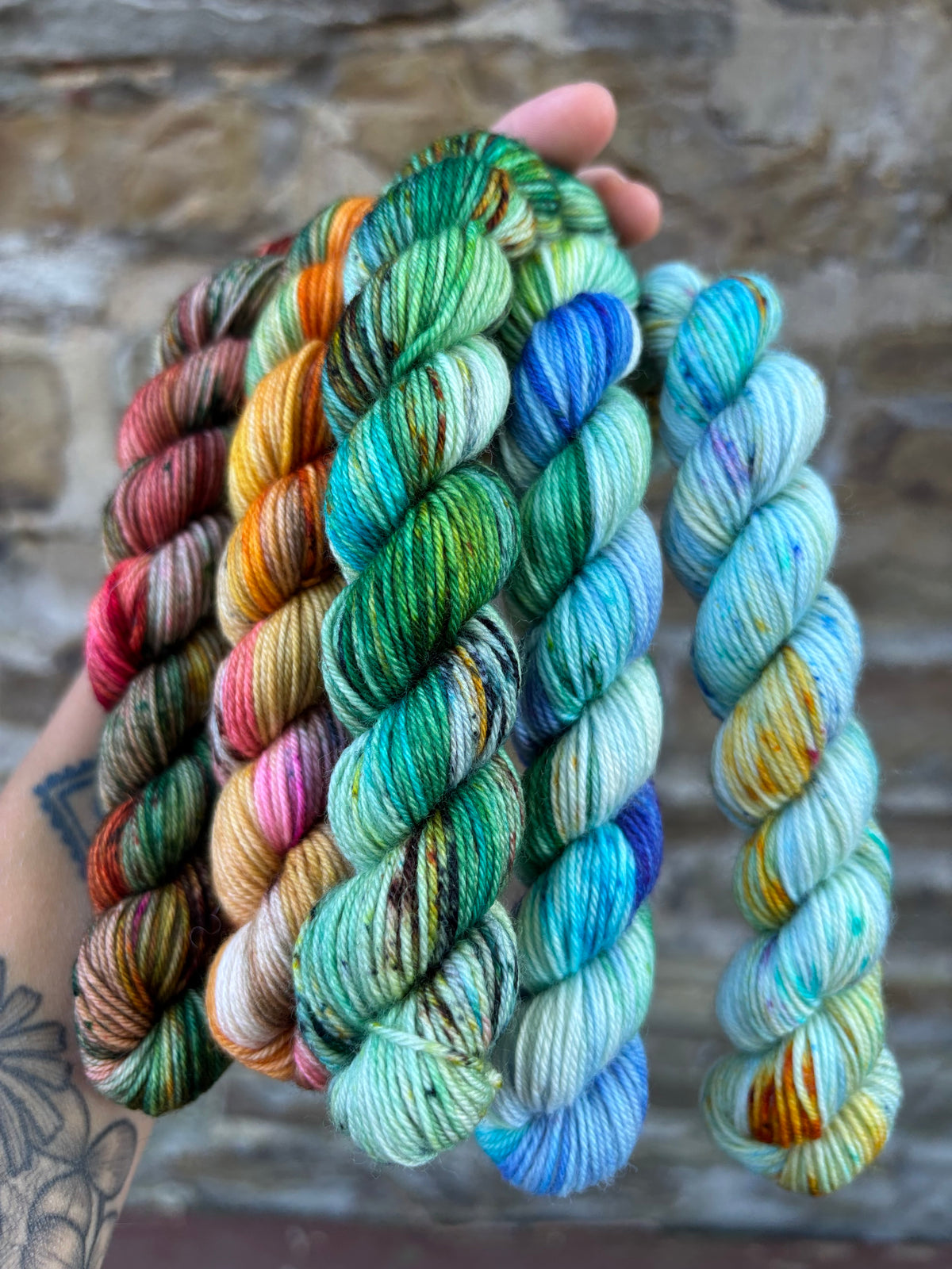 Spun Right Round Custom Color Anniversary Mini Skein Set!
