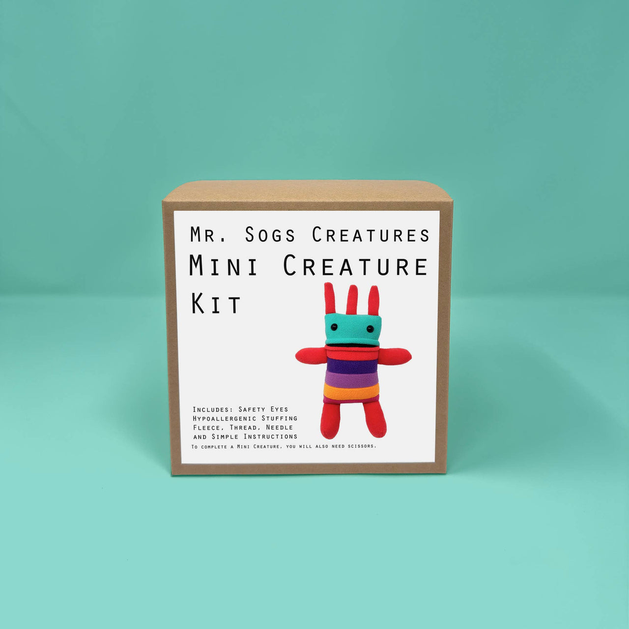Mini Creature DIY Plush Sewing Kit - Turquoise