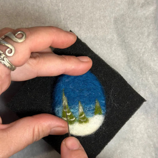 Needle Felt Winter Wonderland Brooch Workshop