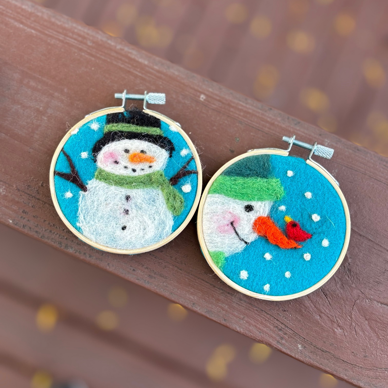 Needle Felting Ornament Workshop: Snowman