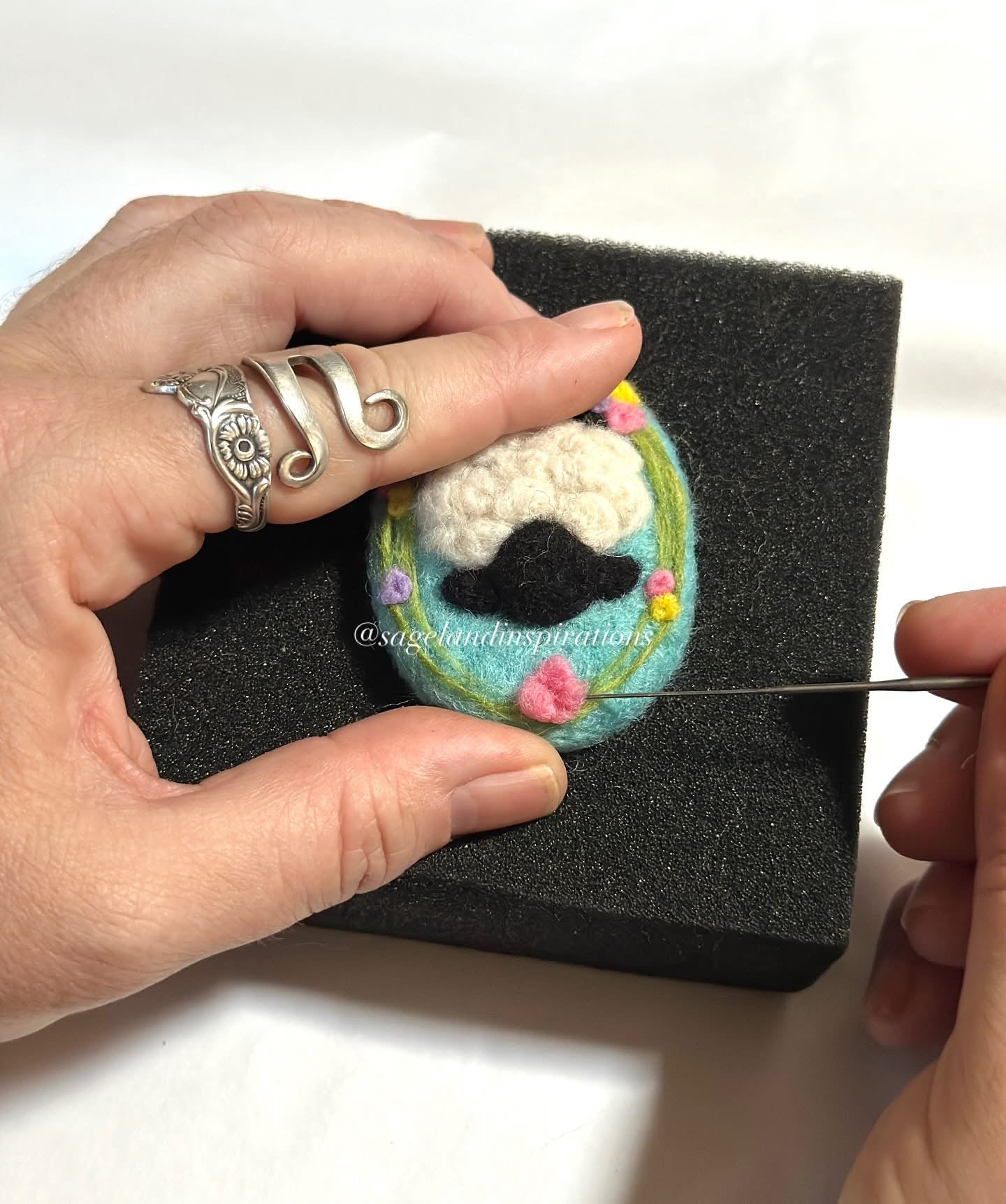 Needle Felt Spring Lamb Brooch Workshop