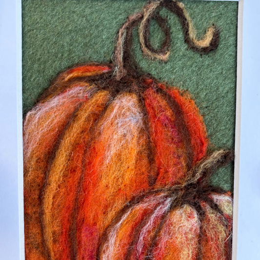 (Needle Felting 2D Workshop: Pumpkins!