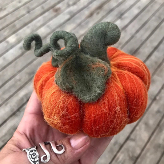 Learn to Needle Felt a Fall Pumpkin in 3D!