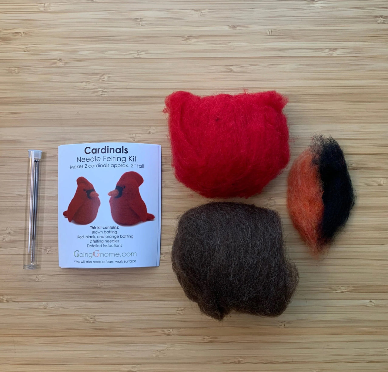 Cardinals Needle Felting Kit