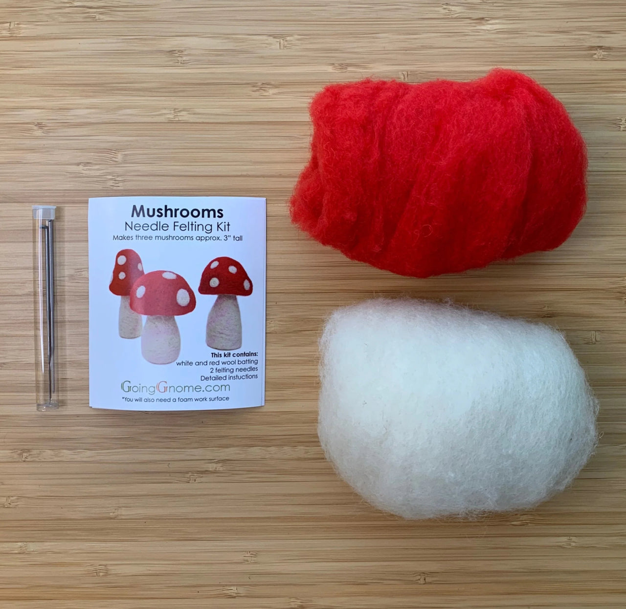 Mushrooms Needle Felting Kit