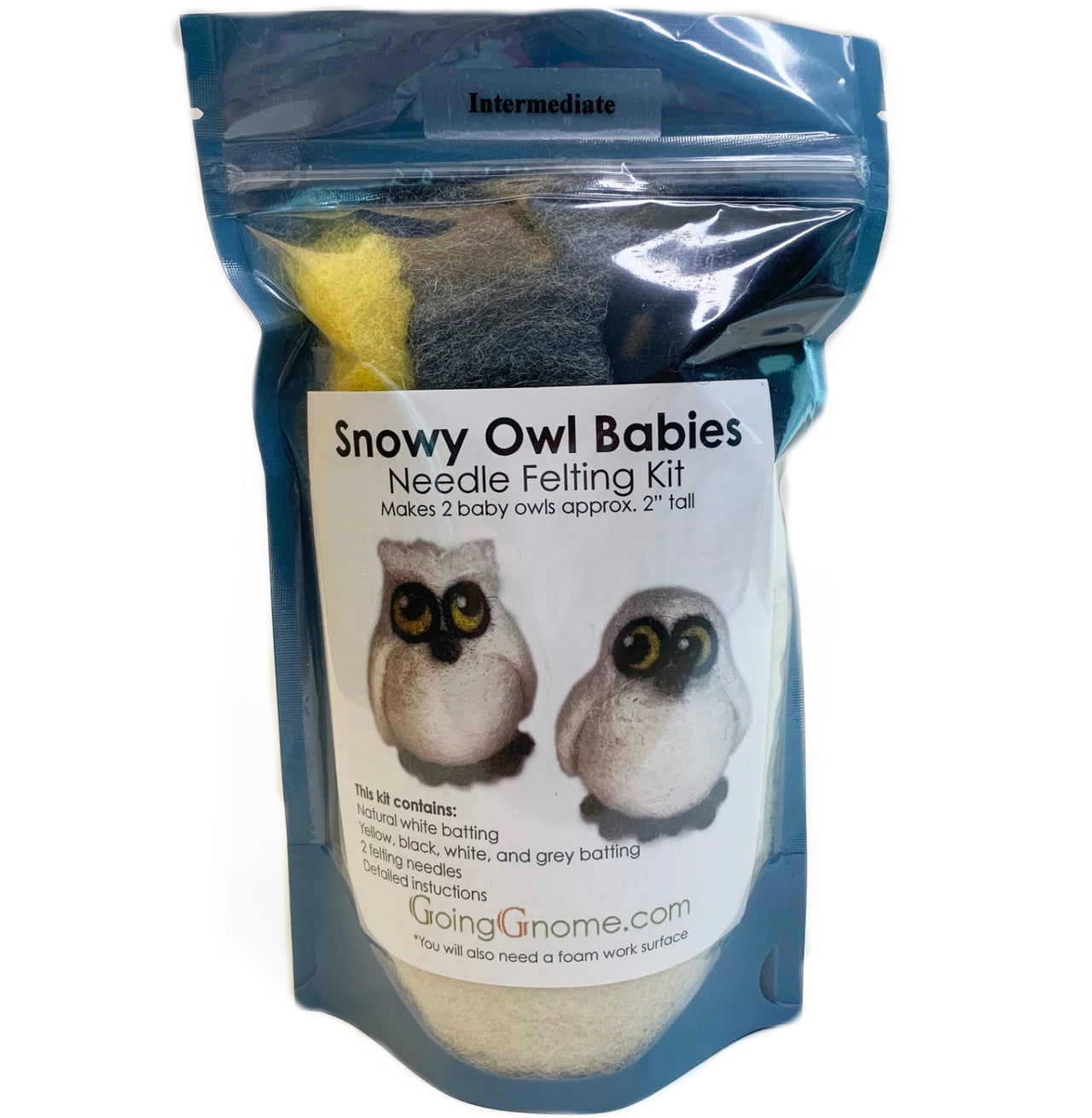 Snowy Owl Babies Needle Felting Kit