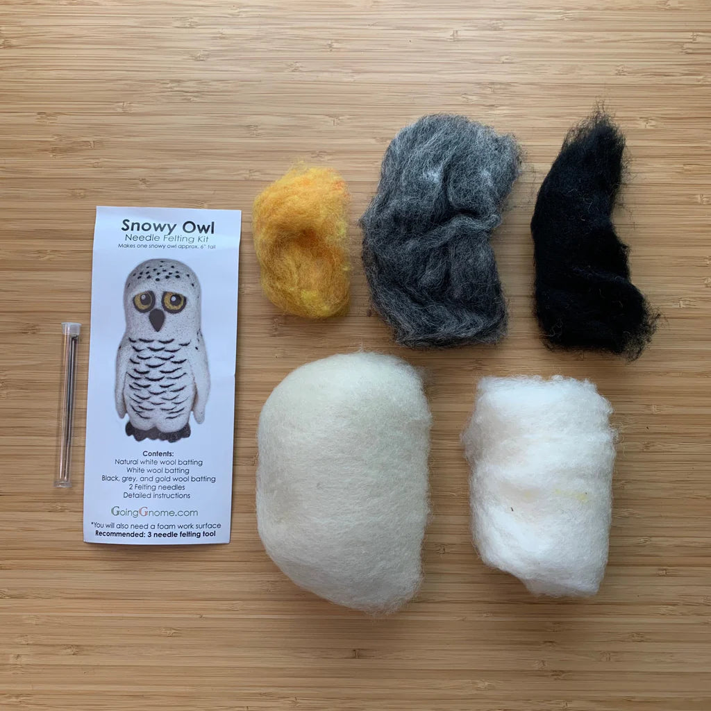 Snowy Owl Needle Felting Kit