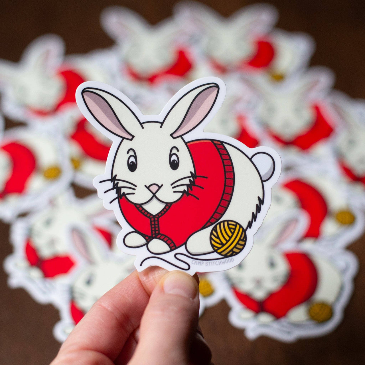 Bunny Knitter Sticker