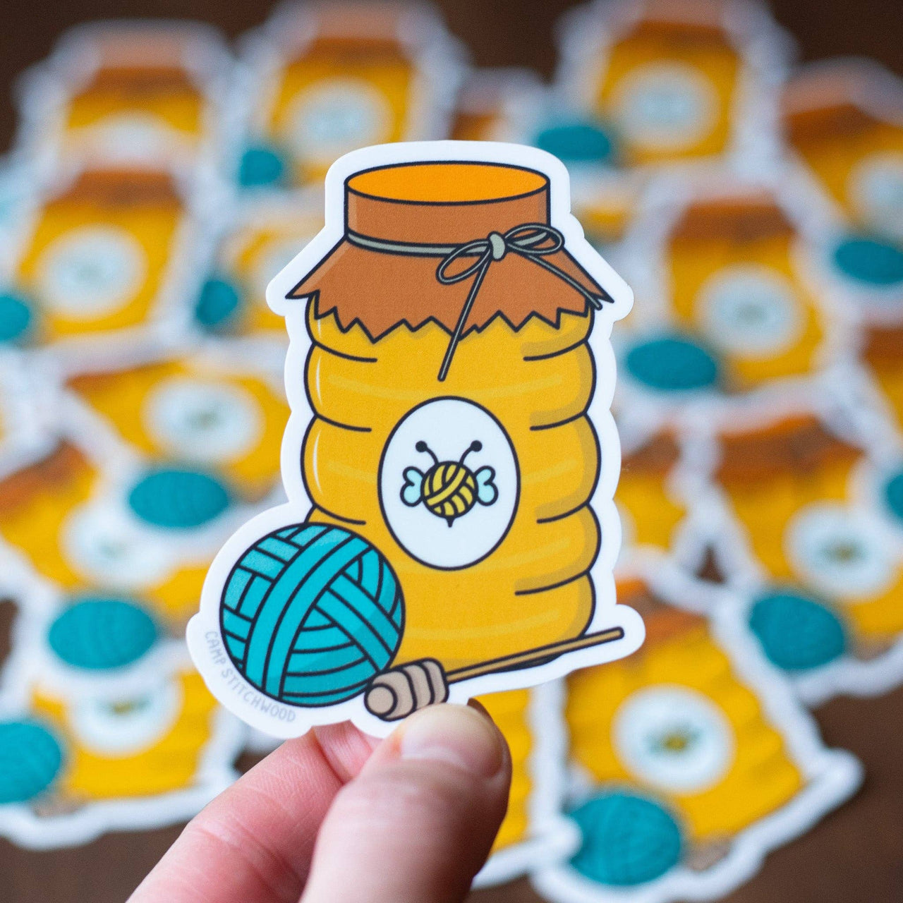 Honey Jar Yarn Sticker