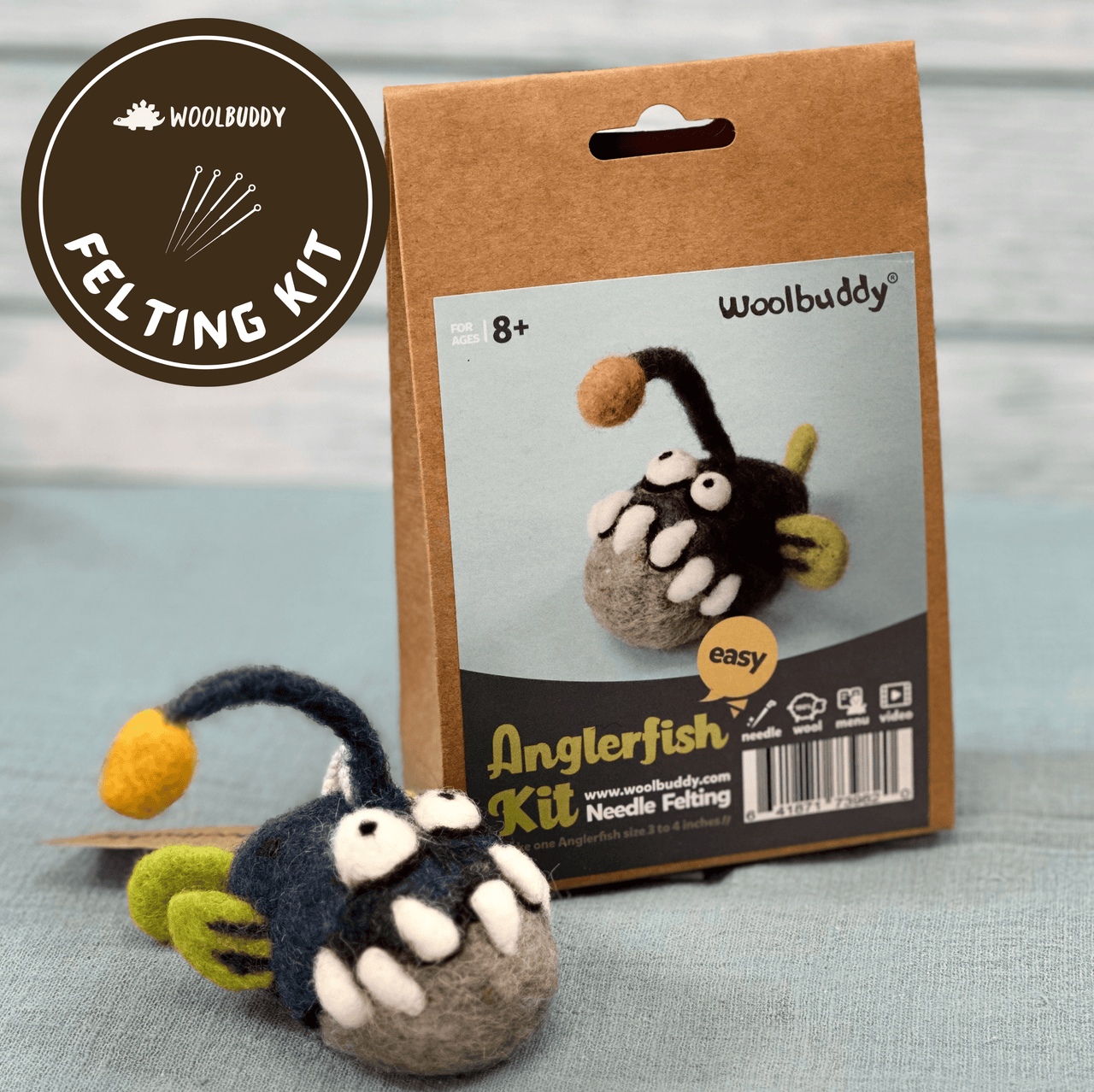DIY Needle Felting Kit -Anglerfish
