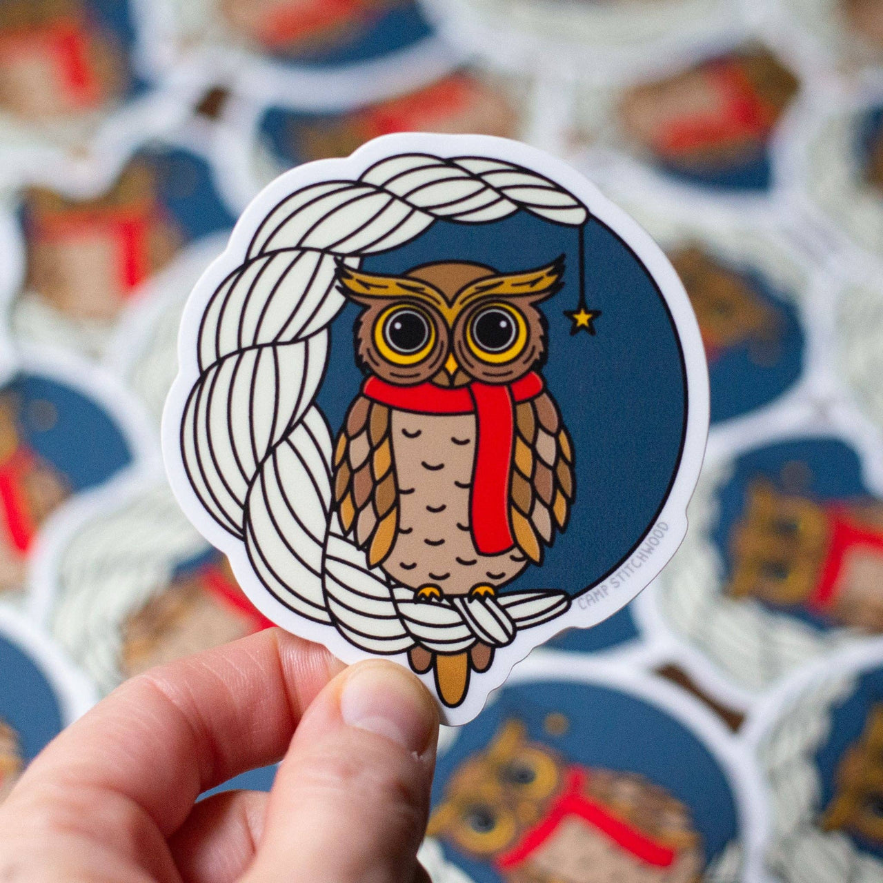 Owl & Moon Sticker