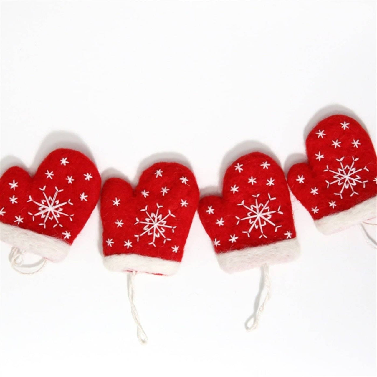 Felt Christmas Mittens Felted Mittens Ornaments