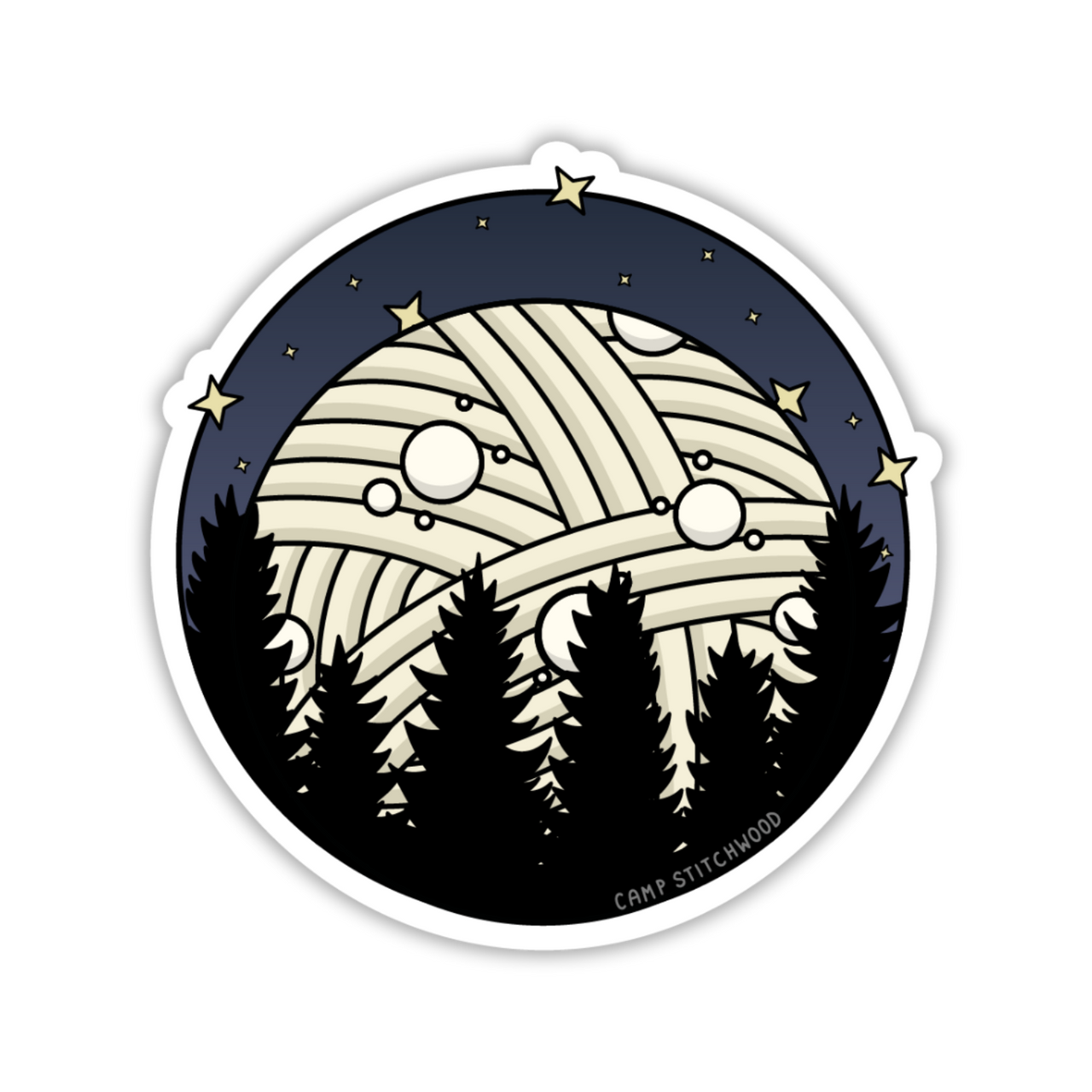 Moon & Pines Sticker